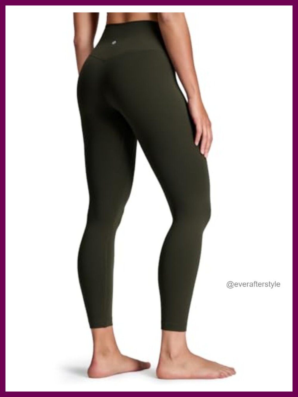 High Rise Yoga Leggings 25" Inseam Nylon High Stretch Tummy Control Workout